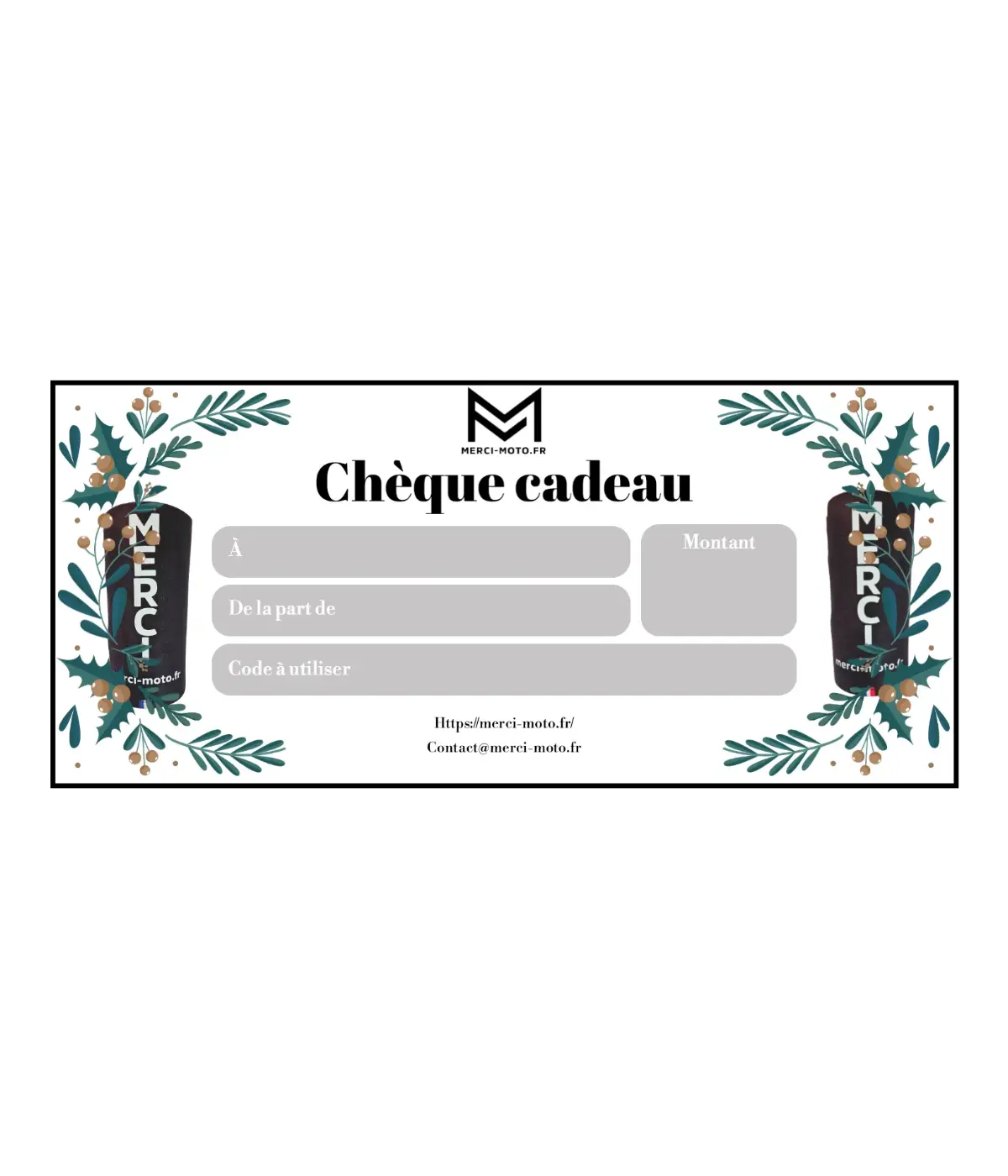 Chèque cadeau Merci-Moto